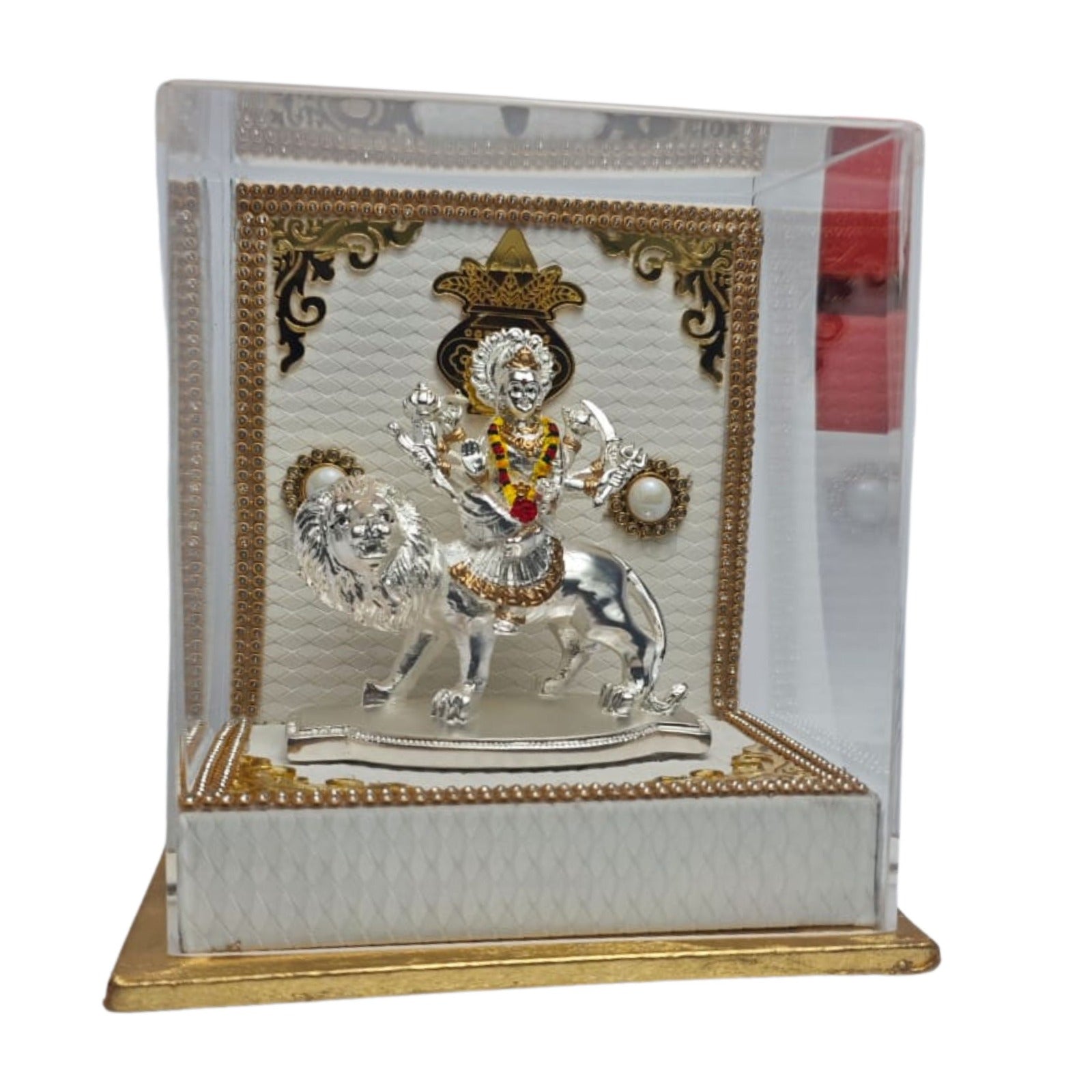 Divine Silver Sherawali Mata Idol