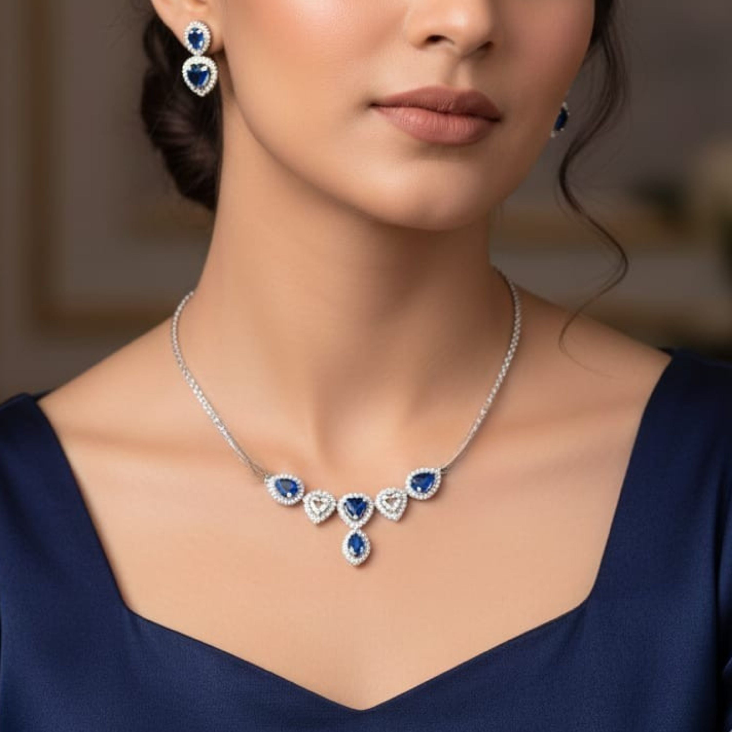 Sapphire Dream Necklace Set